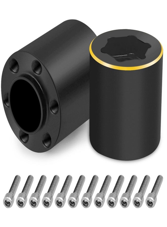 JGGZONE 4Pcs RC Brass Counterweight 12mm Hex Hub 22mm Extended Adapters for 1.9inch Beadlock Wheel Rim for SCX10 TRX4 1/10 RC Crawler Upgrades (22mm) - Image 3